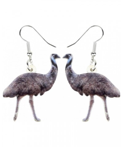 Acrylic Colorful Australian Emu Ostrich Bird Earrings Birds Dangle Drop Classic Jewelry Gifts For Women Girls (Brown) $6.47 E...