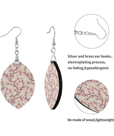 Stylish Custom Wooden Dangle Lightweight Drop/Leaf Earrings Copper Plated Silver Earring Multi 17 $7.97 Earrings