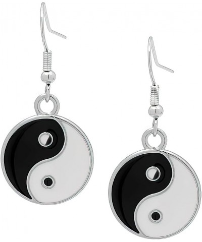 Balancing Duality Yin and Yang Symbol Tai Chi Bagua Yin Yang Life Balance Earrings for Women Girls Inspiration Jewelry drop3 ...