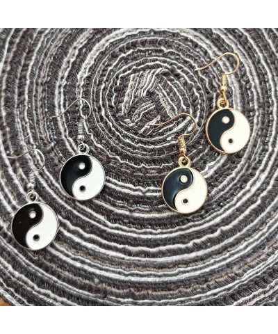 Balancing Duality Yin and Yang Symbol Tai Chi Bagua Yin Yang Life Balance Earrings for Women Girls Inspiration Jewelry drop3 ...