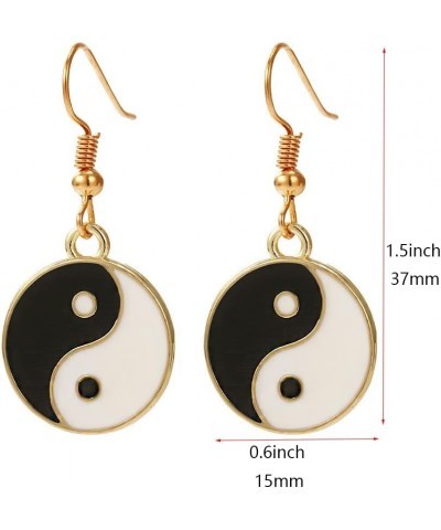 Balancing Duality Yin and Yang Symbol Tai Chi Bagua Yin Yang Life Balance Earrings for Women Girls Inspiration Jewelry drop3 ...