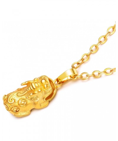 18K Gold Plated PiXiu Design Pendant Necklaces For Women Good Luck Symbol Jewelry Birthday Gift $9.35 Necklaces