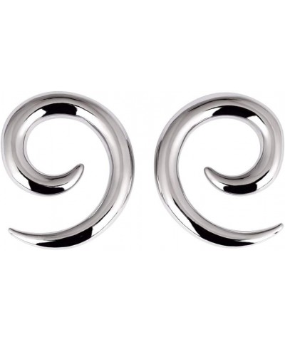 Stainless Steel Silver Spiral Taper Expander Piercing Jewelry Ear Stretching Tapers Earring Gauge 12G-0G 2pcs of Spiral Gauge...