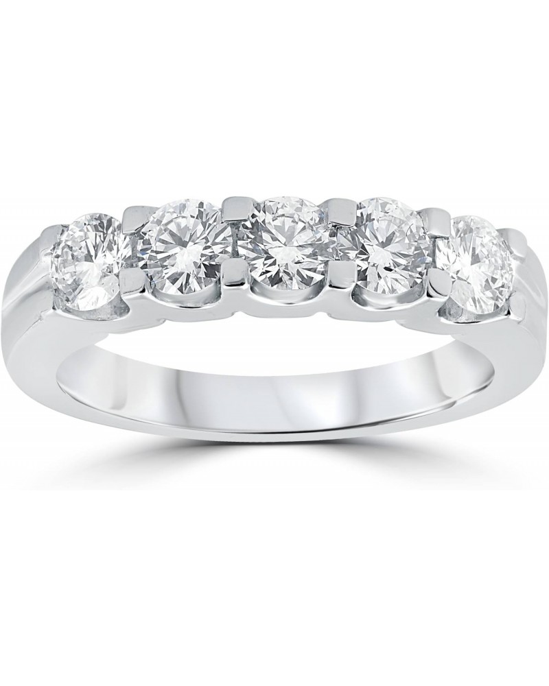 1ct Diamond Wedding Ring Anniversary Stackable Band 14K White Gold $334.35 Rings