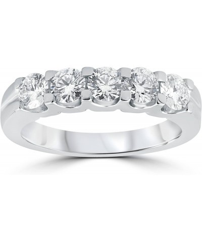 1ct Diamond Wedding Ring Anniversary Stackable Band 14K White Gold $334.35 Rings