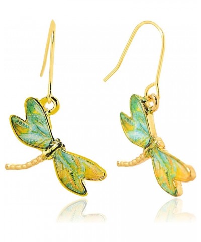 Spinningdasiy Dangling Colorful Flying Creature Bird Earrings | Bird Lover Earrings Dragonfly Green $8.84 Earrings