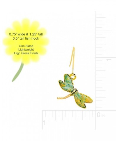 Spinningdasiy Dangling Colorful Flying Creature Bird Earrings | Bird Lover Earrings Dragonfly Green $8.84 Earrings