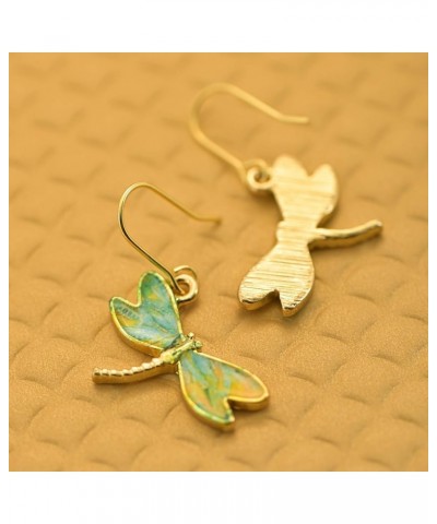 Spinningdasiy Dangling Colorful Flying Creature Bird Earrings | Bird Lover Earrings Dragonfly Green $8.84 Earrings