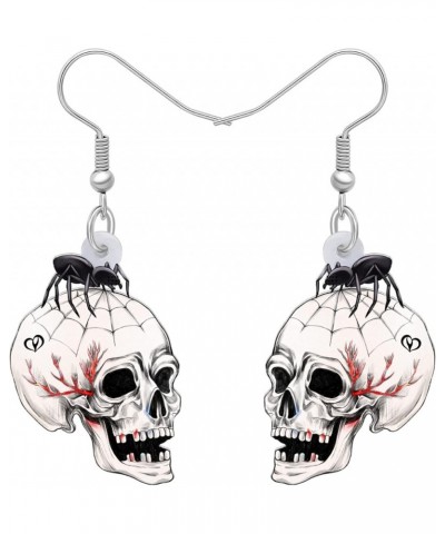 Acrylic Drop Dangle Novelty Halloween Skeleton Skull Earrings Punk Jewelry For Women Kids Teens Party Favors Gift Ink $6.47 E...