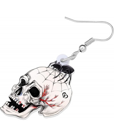 Acrylic Drop Dangle Novelty Halloween Skeleton Skull Earrings Punk Jewelry For Women Kids Teens Party Favors Gift Ink $6.47 E...