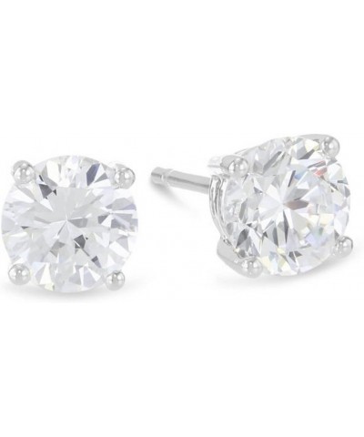 1 Carat Solitaire Diamond Stud Earrings 14K White Gold Round Brilliant Shape 4 Prong Push Back (J-K Color, VS2-SI1 Clarity) $...