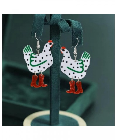 Funny Cute Kawaii Acrylic Big Hen Chicken Drop Dangle Earrings Thanksgiving Anime Turkey Animal Earrings for Women Girls Fash...