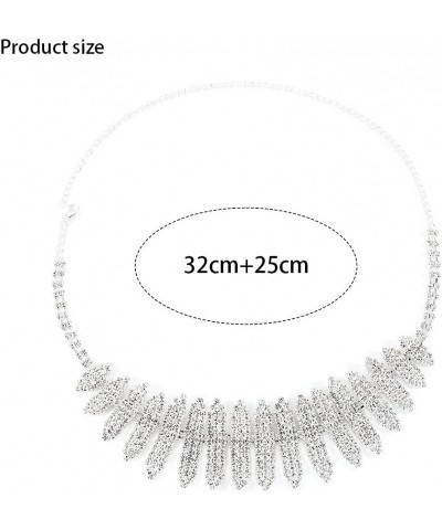 Rhinestone Choker Necklace Sparkly Crystal Necklaces Silver Chokers Jewelry for Women and Girls $10.44 Necklaces