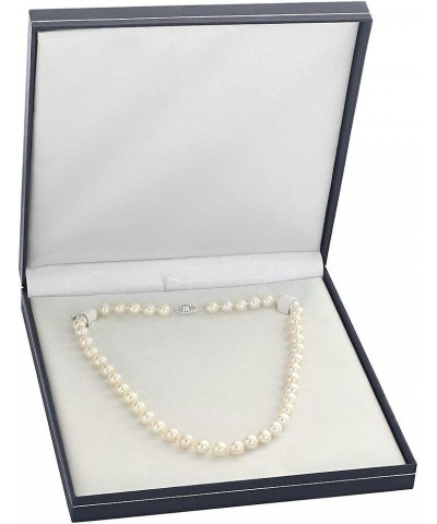 14K Gold AAA Quality White Freshwater Cultured Pearl Necklace for Women in 18" Princess Length Yellow Gold 8.0-8.5mm $80.96 N...