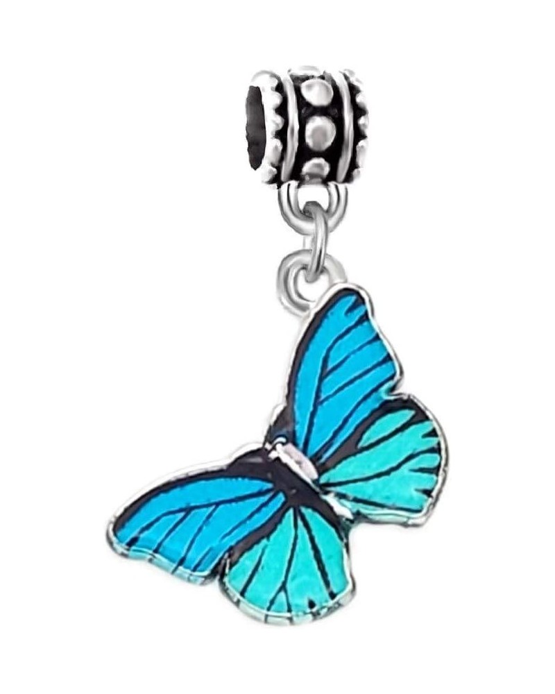 Dangle Blue Butterfly Charm Bead $6.59 Bracelets