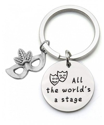 CHOROY Drama Mask Keychain All The World's a Stage Shakespeare Inspired Keychain Theater Jewelry Gift for Actor Actress Drama...