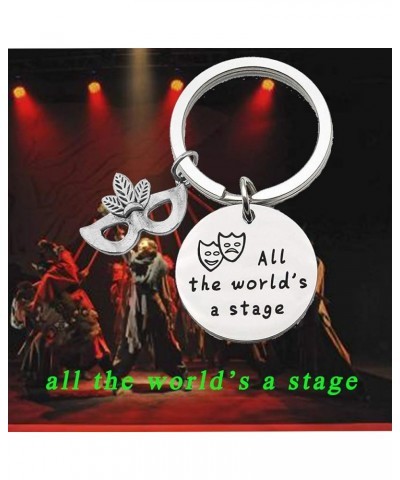 CHOROY Drama Mask Keychain All The World's a Stage Shakespeare Inspired Keychain Theater Jewelry Gift for Actor Actress Drama...