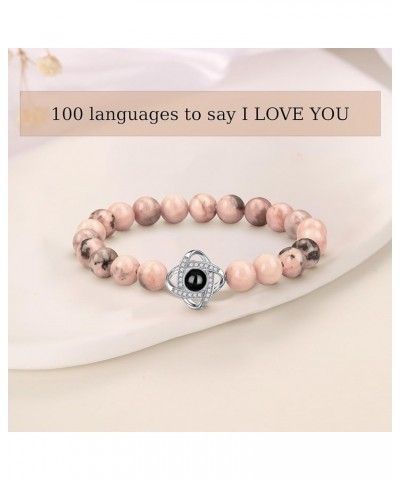 I love you 100 Languages Bracelets Christmas Gifts for Mom Girlfriend Wife To My Daughter Granddaughter Sister Stocking Stuff...