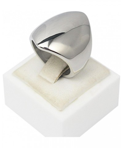 Silver Fashion Rings for Women Stainless Steel Mirror Polished Plain Party Rings $8.20 Rings