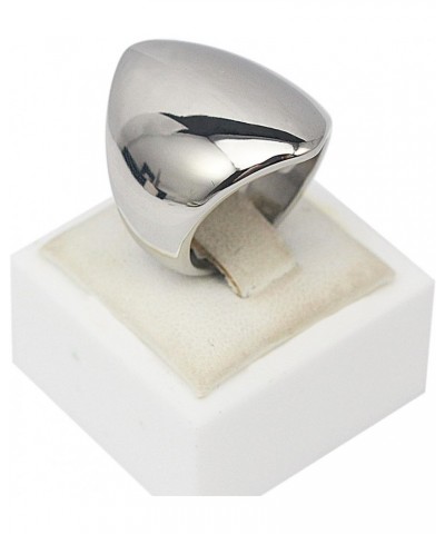 Silver Fashion Rings for Women Stainless Steel Mirror Polished Plain Party Rings $8.20 Rings