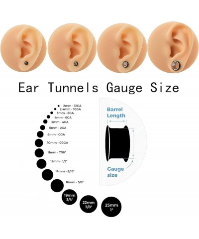 1 Pair Ear Tunnels G23 Titanium Screw Fit/Threadless Double Flared/Single Flared 14G-00G 12mm-25mm Gauges Plugs Stretching Se...