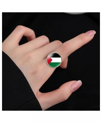 Palestine Flag Map Necklace, Palestine Flag Ring, Adjustable Necklace Ring of Palestine, Free Palestine Ring Support Palestin...