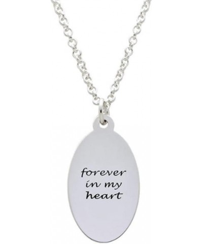 Personalized Memorial Fingerprint Heart Necklace : Engraved Name Customized Letters Actual Fingerprint Oval Pendant Necklace ...