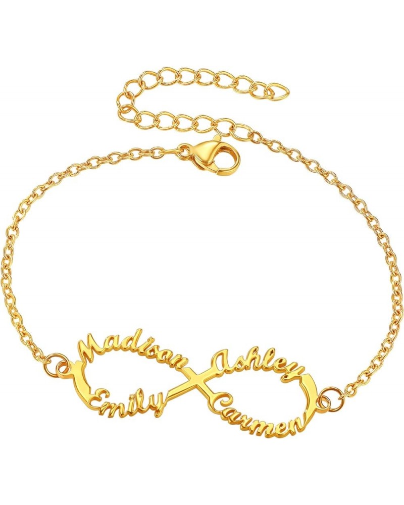 Black Cuban/Figaro/Twist Rope Chain Ankle Bracelet, Stainless Steel-Send Gift Box infinity-4 name-gold plated 8.5 Inches $9.0...