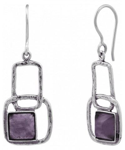 'Iconic' Amethyst Drop Earrings in Sterling Silver $45.90 Earrings