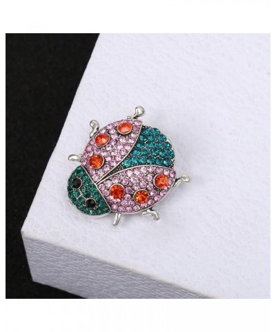 Cute Ladybug Beetle Brooch Pin for Women Teen Girls Vintage Exquisite Crystal Rhinestone Animal Lapel Pins Dance Party Jewelr...