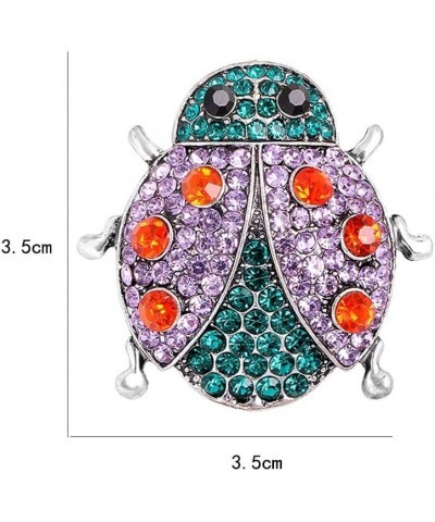 Cute Ladybug Beetle Brooch Pin for Women Teen Girls Vintage Exquisite Crystal Rhinestone Animal Lapel Pins Dance Party Jewelr...