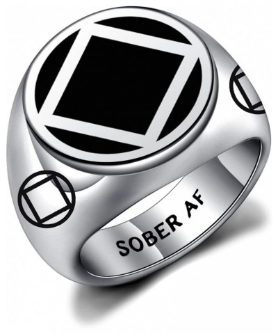 Sobriety Gift AA NA Sober AF Ring Addiction Recovery Gift AA Gift NA Gift Narcotics Anonymous Jewelry for Women Men NA RS 9 $...