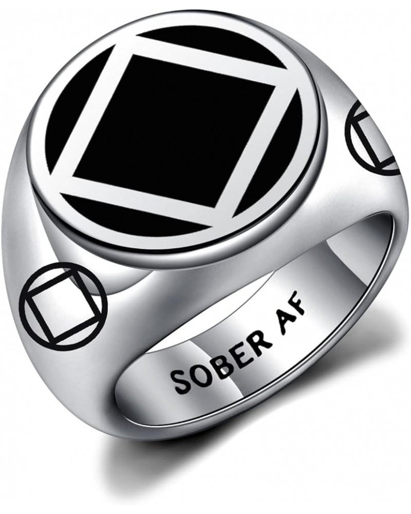 Sobriety Gift AA NA Sober AF Ring Addiction Recovery Gift AA Gift NA Gift Narcotics Anonymous Jewelry for Women Men NA RS 9 $...