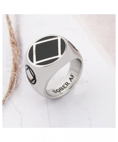 Sobriety Gift AA NA Sober AF Ring Addiction Recovery Gift AA Gift NA Gift Narcotics Anonymous Jewelry for Women Men NA RS 9 $...