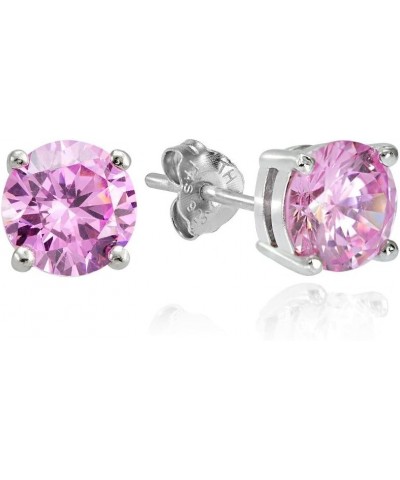 Sterling Silver Cubic Zirconia Round Stud Earrings Sterling Silver 3.0 carats $8.63 Earrings