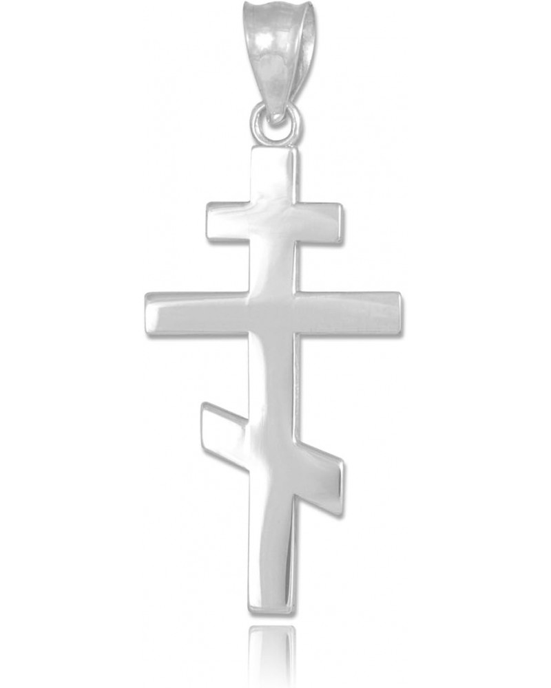 Religious Jewelry by FDJ 925 Sterling Silver Plain Russian Orthodox Cross Pendant $14.99 Pendants