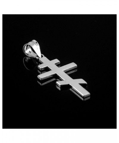 Religious Jewelry by FDJ 925 Sterling Silver Plain Russian Orthodox Cross Pendant $14.99 Pendants