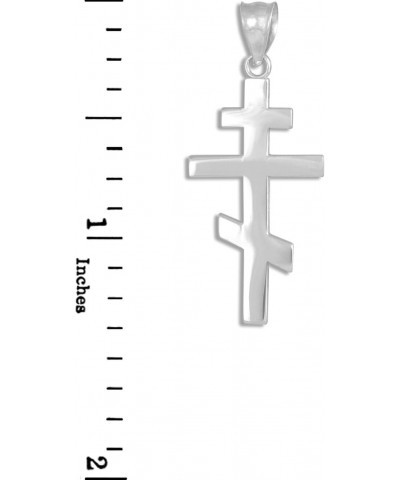 Religious Jewelry by FDJ 925 Sterling Silver Plain Russian Orthodox Cross Pendant $14.99 Pendants