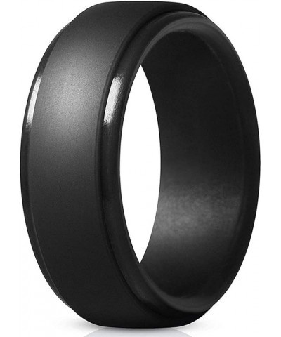 Silicone Wedding Bands Women Men Breathable Design Silicone Rubber Wedding Bands Rubber Rings for Women Black7 $3.35 Rings