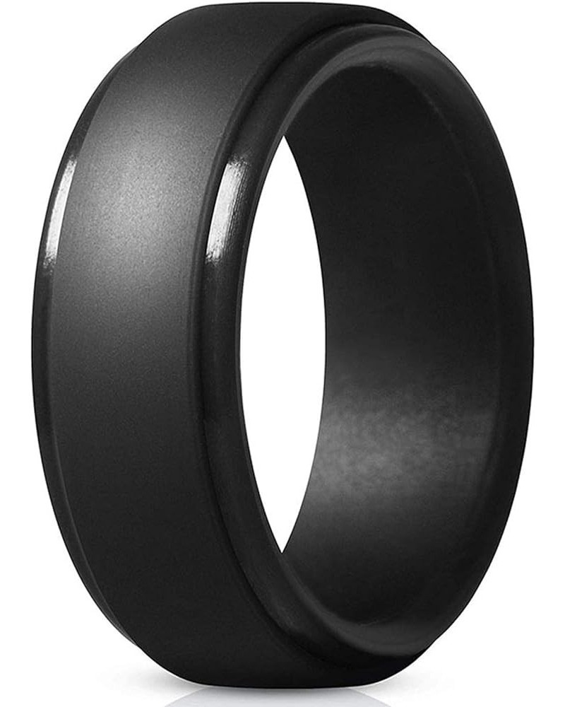 Silicone Wedding Bands Women Men Breathable Design Silicone Rubber Wedding Bands Rubber Rings for Women Black7 $3.35 Rings