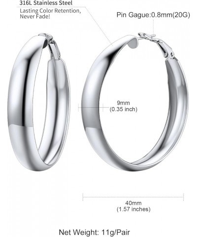 Hypoallergenic Hoop Earrings For Women, 316L Stainless Steel/Black/18K Real Gold Plated, Minimalist Jewelry Round Tube Hoops ...