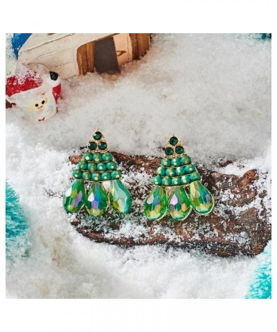 Cute Studs Earrings for Women with Rhinestone Santa Claus Hat Christmas Deer Christmas Tree Christmas Festival Party Jewelry ...