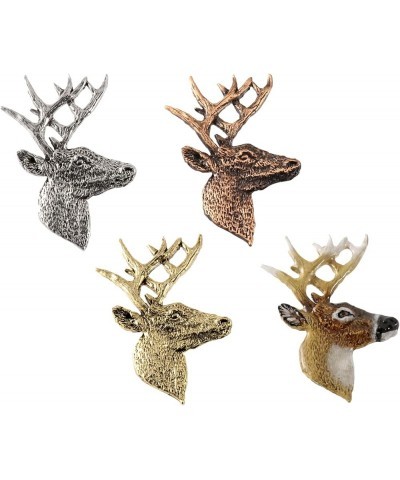 Handcrafted Deer and Elk Pins for Hunting Enthusiasts - Antler Shed, Bugling, Mule, Whitetail, Blacktail - Pewter, Copper, Go...