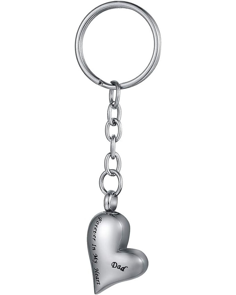 Engraving Dad Love Heart Urn Pendant Stainless Steel Cremation Jewelry Key Ring Ash Memorial Keepsake Keychain Dad $11.96 Nec...