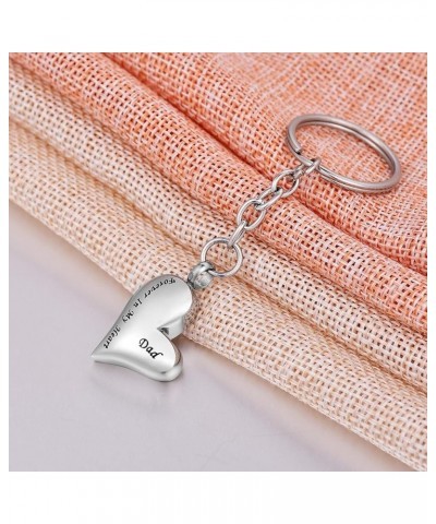 Engraving Dad Love Heart Urn Pendant Stainless Steel Cremation Jewelry Key Ring Ash Memorial Keepsake Keychain Dad $11.96 Nec...