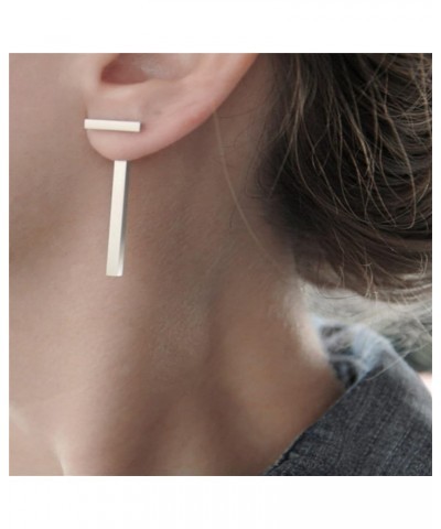 Long Metal Bar Dangle Earrings for Women.T Letters Drop Earrings Initial Letter Earrings Minimalist Vertical Bar Earrings Geo...