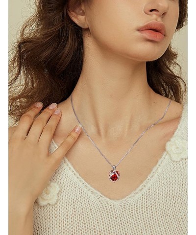 Butterfly Necklace Sterling Silver Infinity Pendant Love Heart Birthstone Jewelry for Women 07-ruby-Jul $26.00 Necklaces