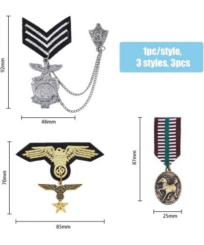 Brooch Pin Republique Francaise Eagle Hanging Charms Lapel Pins Military Hero Medals Retro Shield Geometric Alloy Medal Brooc...