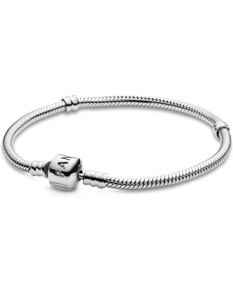 Jewelry Iconic Moments Snake Chain Charm Bracelet 7.5 Inches Sterling Silver $29.62 Bracelets