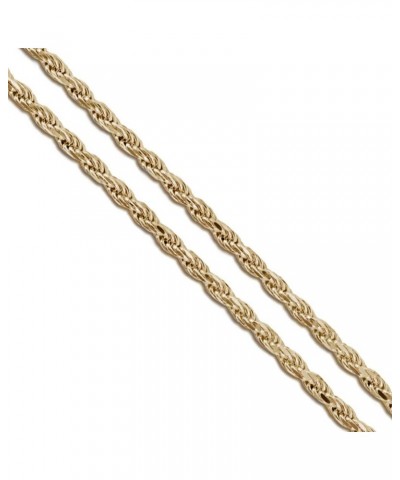 Stainless Steel Rope Chain CHOOSE WIDTH/LENGTH New Solid Cord Necklace 2.2mm (Gold-Tone) Length 22 Inches $8.49 Necklaces